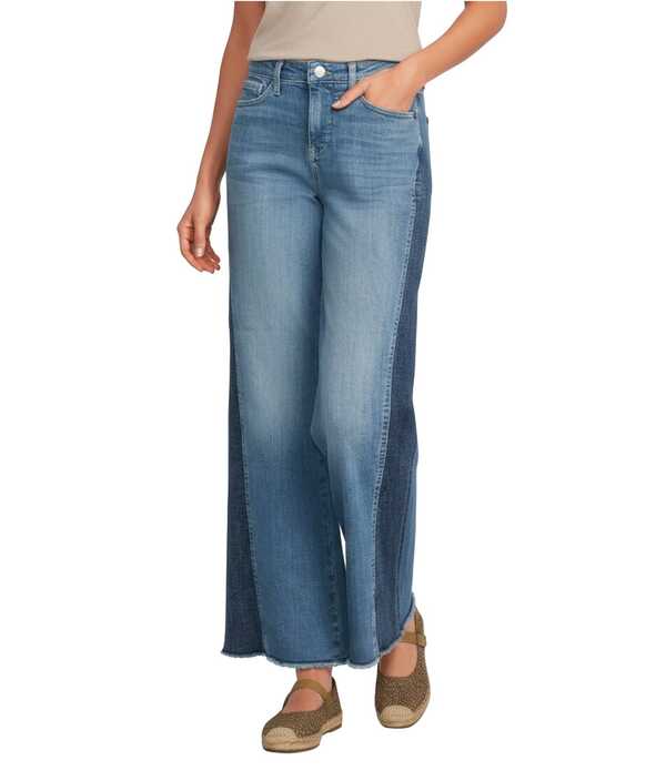 エヌワイディージェイ レディース ボトムス デニムパンツ ワイドレッグ ジーンズ NYDJ Teresa LiftuckR Technology Stretch Denim Side Panel Wide Leg Jeans Avenue Blue ブルー|ReVida 店