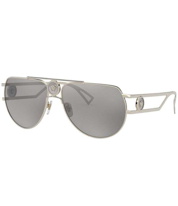 ヴェルサーチ レディース 佩び物 サングラス・アイウェア Versace Men\u0027s Ve2225 60粍 Aviator Sunglasses Pale Gold ゴールド
