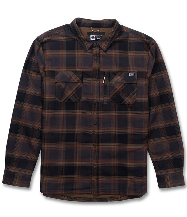 ソルティークルー メンズ トップス シャツ Salty Crew Long Sleeve Fathom Tech Yarn-Dyed Plaid Twill Shacket Phantom チェック