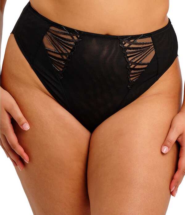 エロミ レディース アンダーウェア パンツ Elomi Reja High-Cut Brief Panty Black ブラック