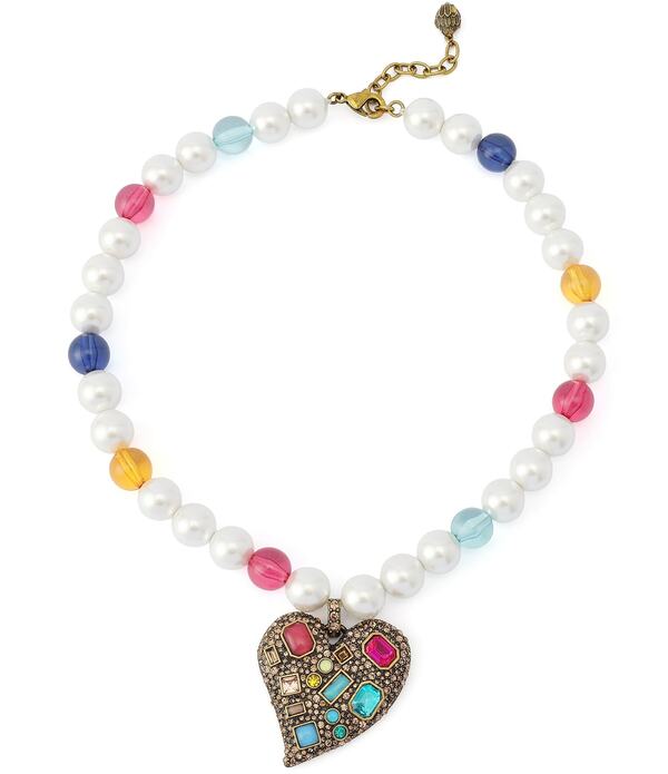 カートジェイガーロンドン レディース アクセサリー ネックレス・チョーカー レース Kurt Geiger London Pav Heart Pendant Beaded Statement Necklace Multi マルチカラー