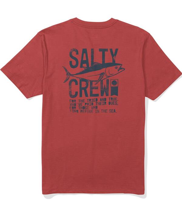 ソルティークルー メンズ トップス プルオーバー Salty Crew Tried And True Short Sleeve T-Shirt Washed Red 赤いこと