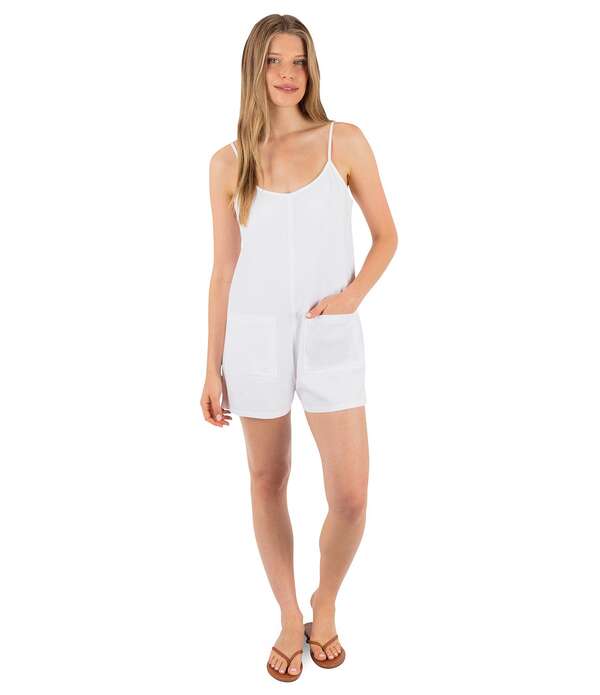 ハーレー レディース トップス ワンピース ロンパース ノースリーブ Hurley Wavy Daysleeveless Romper White ホワイト