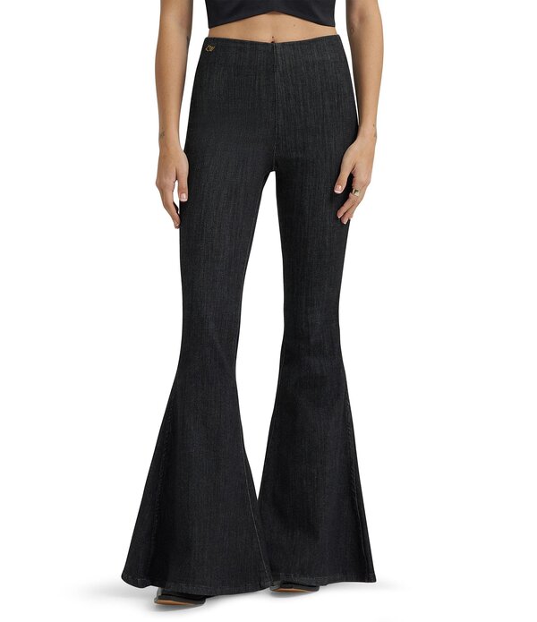 ラングラー レディース ボトムス ジーンズズボン下 デニム WranglerR x Lainey Wilson Pull-On Bell Bottom Jeans Black 黒いこと レディースファッション-パンツ
