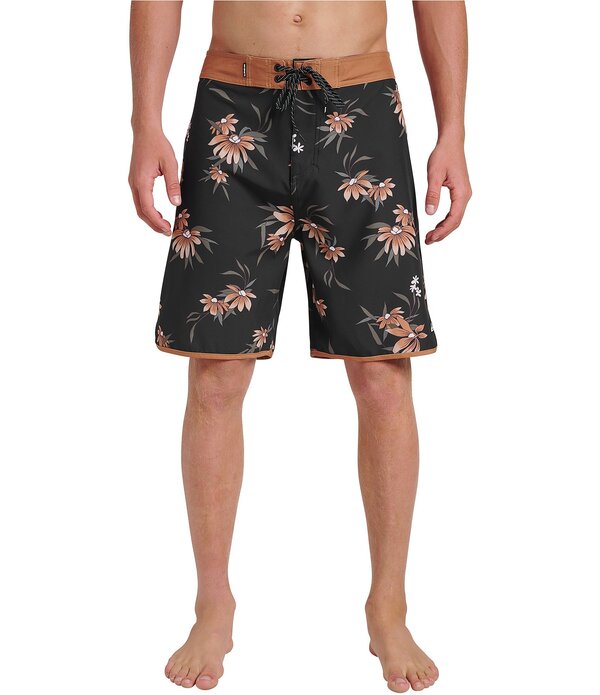 クイックシルバー メンズ ボトムス ハーフパンツ・ショーツ ショートパンツ シルク Quiksilver Surfsilk Coastal Flora 19 Boardshorts Black ブラック｜ReVida 店