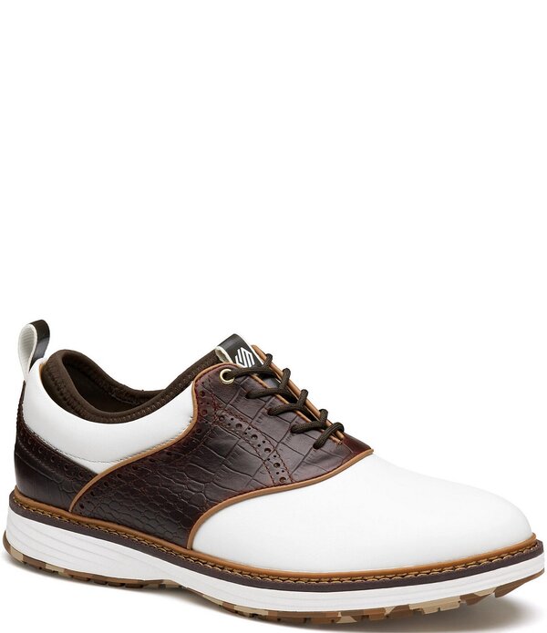 ジョンストンアンドマーフィー メンズ シューズ オックスフォード Johnston & Murphy Men's Upton GL4 Luxe Hybrid Saddle Oxfords White/Brown ホワイト