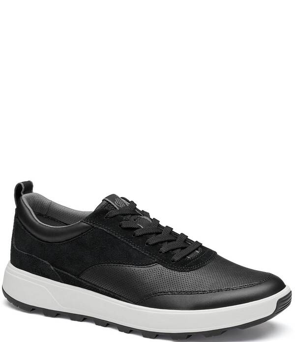 ジョンストンアンドマーフィー メンズ シューズ スニーカー スエード レザー Johnston & Murphy Men's Lucas U-Throat Leather Suede Sneakers Black ブラック