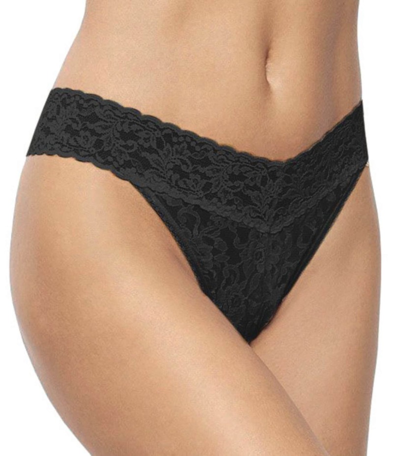 ハンキーパンキー レディース アンダーウェア パンツ レース Hanky Panky Signature Stretch Lace Original Rise Thong Black ブラック