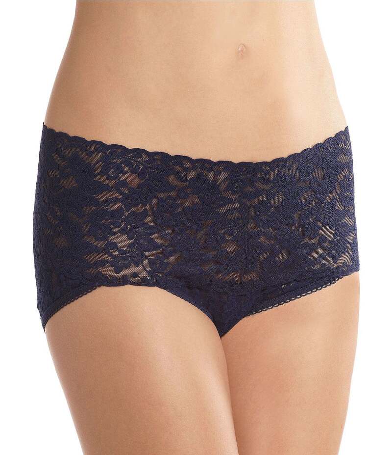 ハンキーパンキー レディース アンダーウェア パンツ レース Hanky Panky Signature Lace Retro V-Kini Panty Navy ネイビー 10,636円