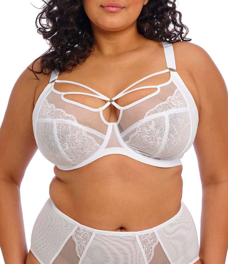 エロミ レディース アンダーウェア ブラジャー Elomi Brianna Full Busted Contour Wire U-Back Cage Plunge Bra White ホワイト 17,486円