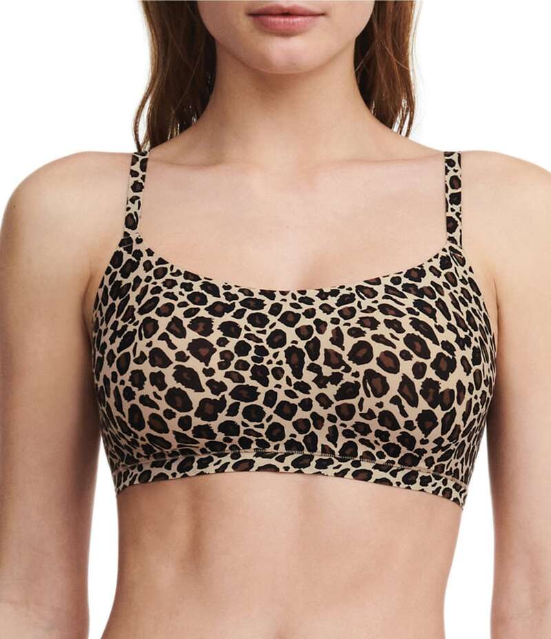シャントル レディース アンダーウェア ブラジャー プリント Chantelle Soft Stretch Leopard Print Scoop Bralette Leopard アニマル