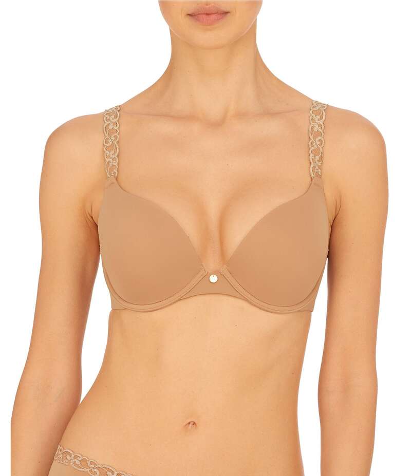 ナトリ レディース アンダーウェア ブラジャー Natori Pure Luxe Push-Up Underwire Bra Cafe