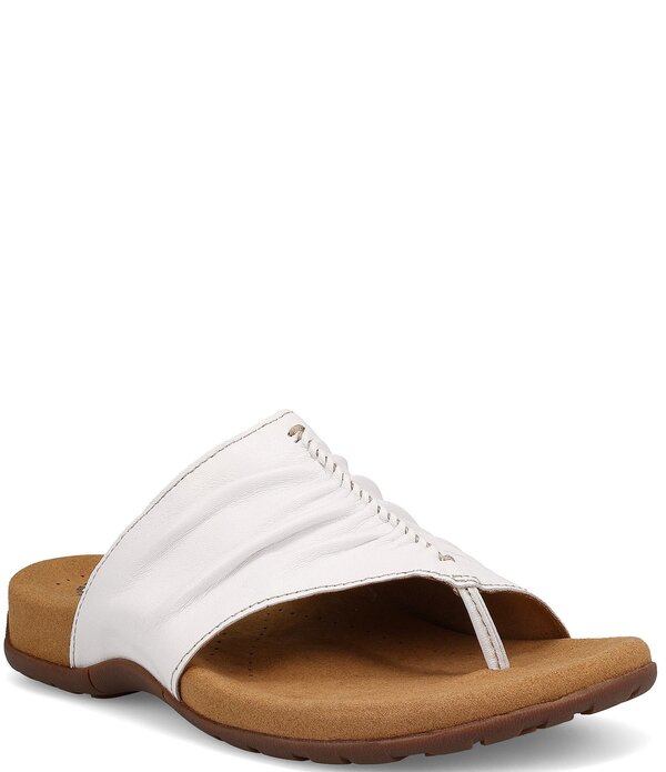 タオスフットウェア レディース シューズ パンプス サンダル レザー Taos Footwear Gift 2 Leather Thong Sandals Classic White ホワイト