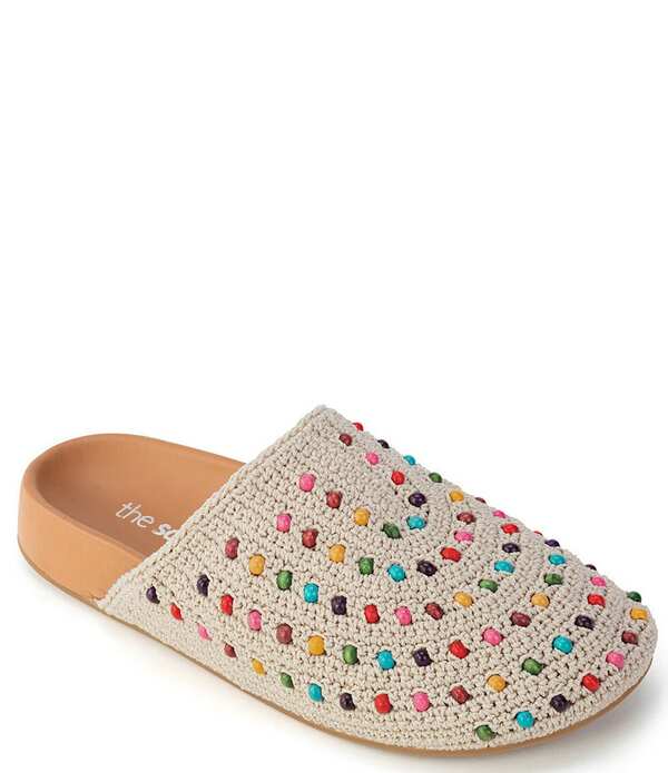 ザサック レディース シューズ パンプス The Sak Bolinas Beaded Crochet Mules Ecru Multi Bead エクリュ
