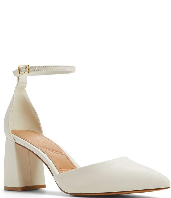 アルド レディース シューズ ヒール アンクル レザー ALDO Jan Leather Ankle Wrapumps White ホワイト