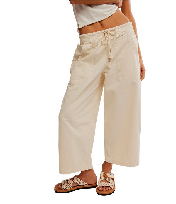 フリーピープル レディース ボトムス カジュアルパンツ ワイドレッグ Free Peopleasy Peasy Wide Drawstring Elastic Waist Wide Leg Pull-On Pants Irie|ReVida 店