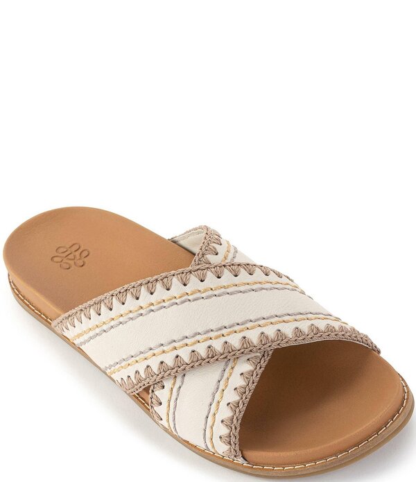 ザサック レディース シューズ パンプス サンダル レザー The Sak Penelope Leather Striped Slide Sandalstoneutral ストーン