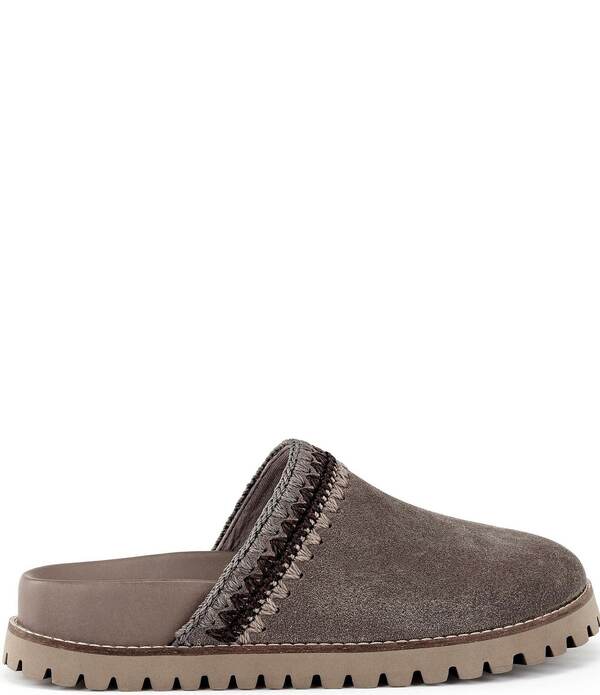 ザサック レディース シューズ パンプスエード The Sak Bolinasuede Crochetrim Lug Sole Clogs Mushroom