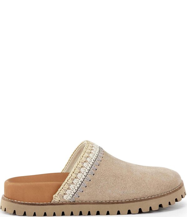 ザサック レディース シューズ パンプスエード The Sak Bolinasuede Crochetrim Lug Sole Clogsand サンド