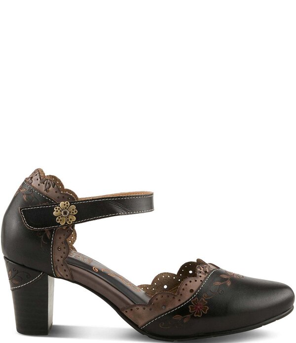 ラリティステ レディース シューズ パンプス レザー L'ARTISTE Sayyes Perforated Leather Mary Jane Pumps Black Multi ブラック