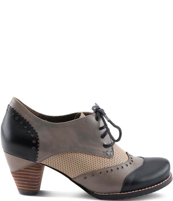 ラリティステ レディース シューズ パンプス オックスフォード レザー L'ARTISTE Bardot Pieced Leather Oxford Pumps Black Multi ブラック