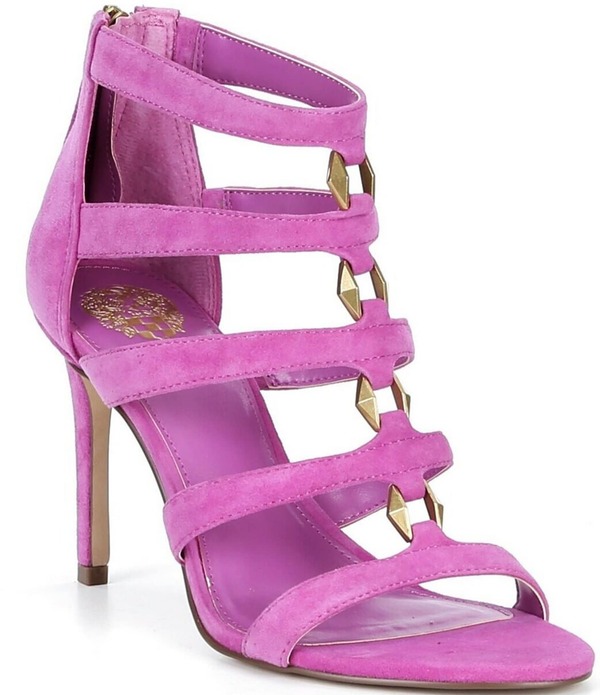 ヴィンスカムート レディース シューズ 踵 サンダル スエードクロス Vince Camuto Azelie Suede Hardware Detail Gladiator Dressandals Orchid Blossom