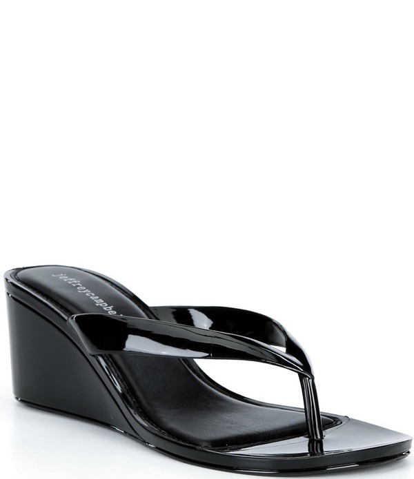 ジェフリー キャンベル レディース シューズ サンダル Jeffrey Campbell Gigabyte Jelly Thong Wedge Sandals Black ブラック