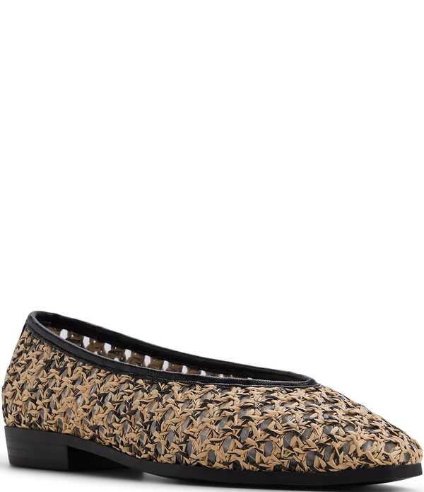 アルド レディース シューズ パンプス ALDO Rafaella Raffia Ballet Flats Black/Gold Multi ブラック｜ReVida 店 21,868円