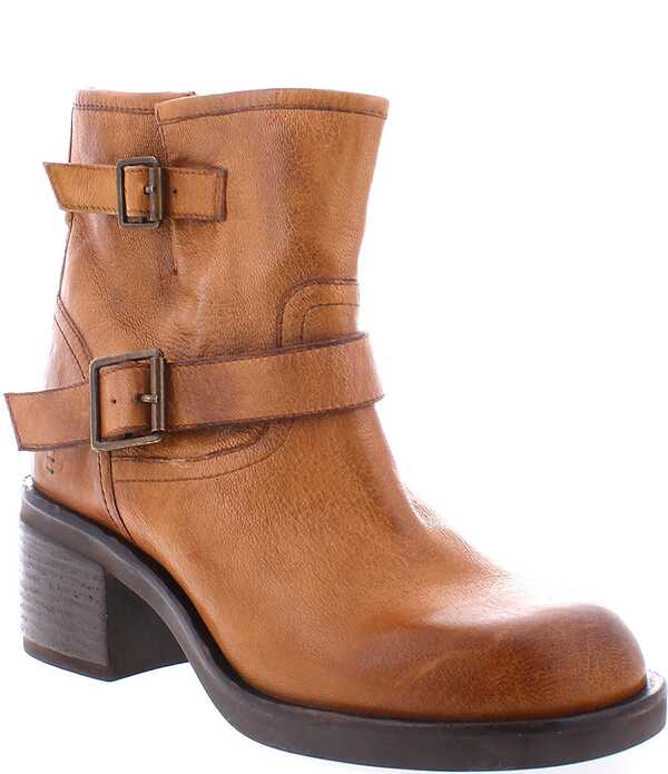 ベッドステュ レディース シューズ ブーツ・レインブーツ レザー Bed Stu Roan Spry Leather Engineer Booties Pecan