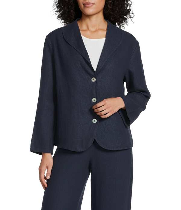 ブライン ウォーカー レディース アウター コート リネン ジャケット Bryn Walker Linen Shawl Collar Long Sleeve Sailor Jacket Starlight