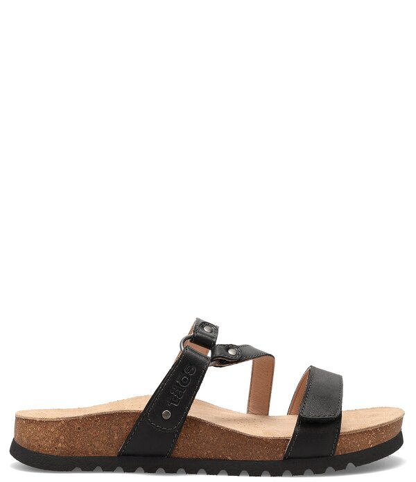 タオスフットウェア レディース シューズ パンプス サンダル なめし革 Taos Footwearingslide Leather Slide Sandals Black 黒いこと