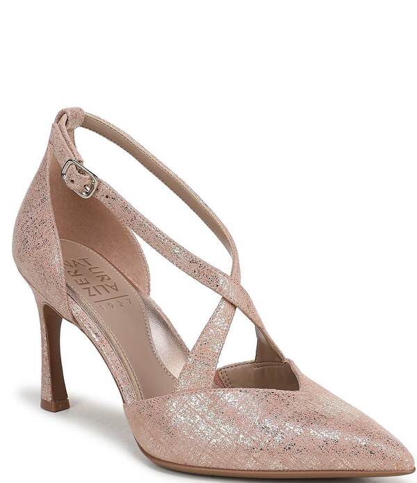 ナチュライザー レディース シューズ パンプス トール レザー Naturalizer Angelina Metallic Leather Pointed Toe Dress Pumps Phantom Pink ピンク