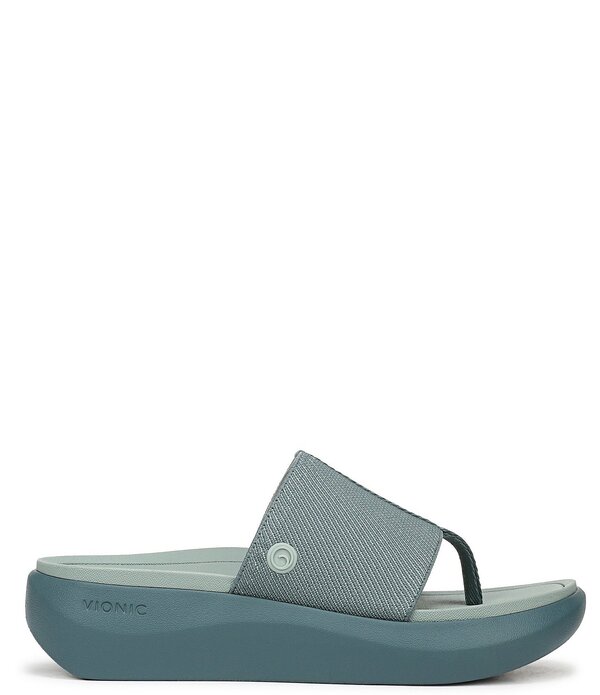 バイオニック レディース シューズ サンダル Vionic Aqua Stretch Gore Thong Sandals Bodega Blue ブルー