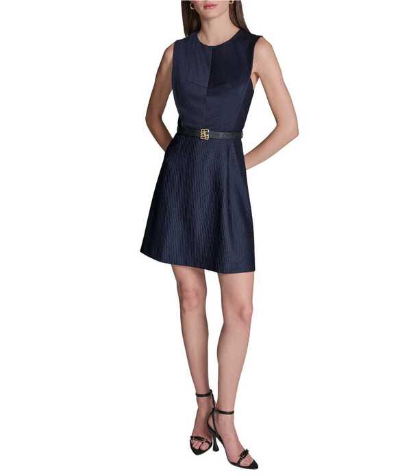 ビーシビージー レディース トップス ワンピース ノースリーブ ニット BCBG Sleeveless Belted Short Sheath Knit Dress Deep