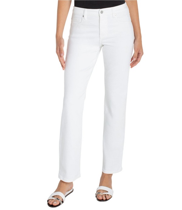リヴァプール ロサンゼルス レディース ボトムス デニムパンツ ストレート ジーンズ Liverpoolos Angeles Kennedy Stretch Denimid Rise Fullength Straight Leg Jeans Bright White ホワイト|ReVida 店