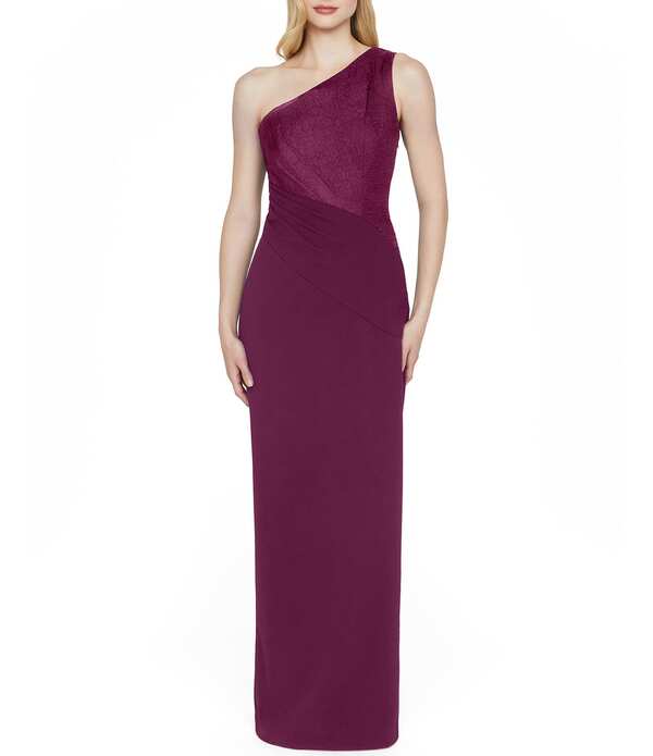 ジェイエスコレクションズ レディース トップス ワンピース JS Collections Ingrid Mixed Media Shoulder Column Gown Violet Rose バイオレット 56,280円