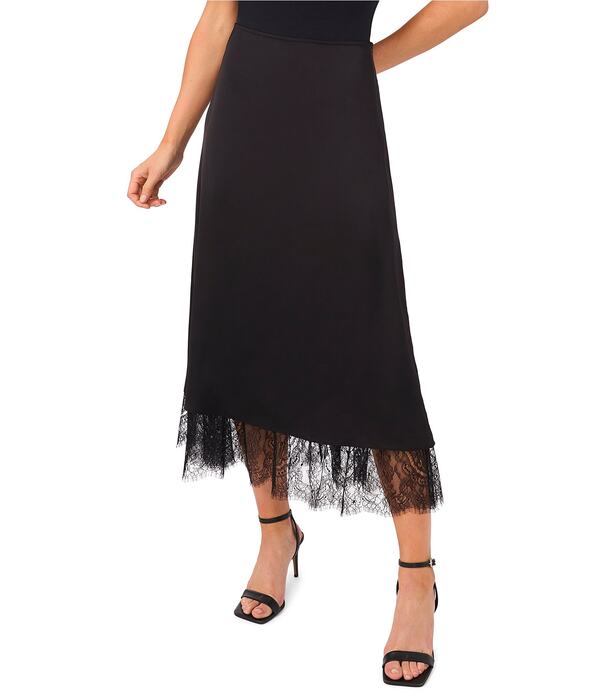 セセ レディース ボトムスカート A ライン ミディ レース CeCe Coordinating Woven Lace Midi A-Line Skirt Rich Black ブラック