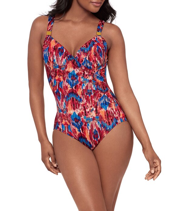 ミラクルスーツ レディース トップス ワンピース Miraclesuit Ikat Dorado Siren Underwire Surplice One Piece Swimsuit Multi マルチカラー 37,570円