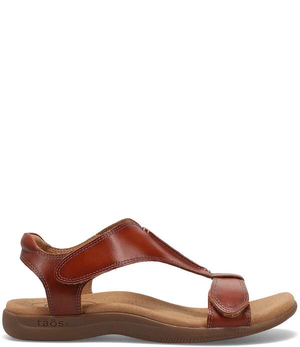 タオスフットウェア レディース シューズ サンダル レザー Taos Footwear The Show Leather T-Strap Sandals Cognac|ReVida 店