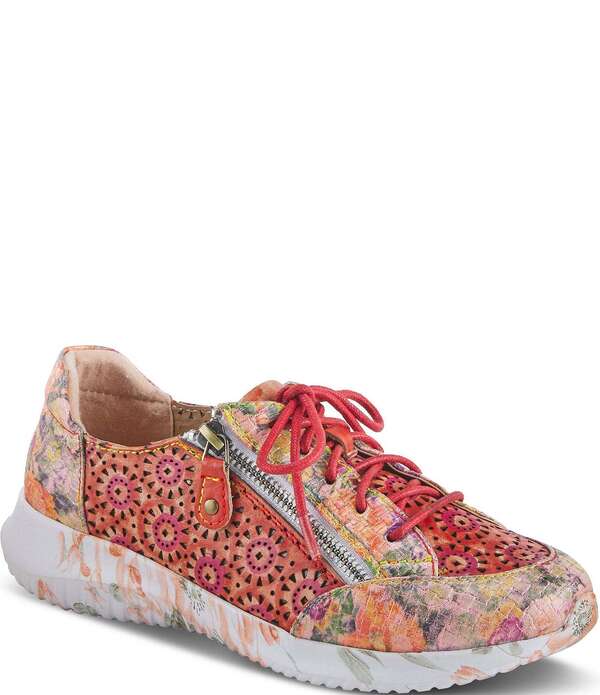ラリティステ レディース シューズ スニーカー L'ARTISTE Jazzie Mixed Media Perforated Sneakers Red Multi レッド
