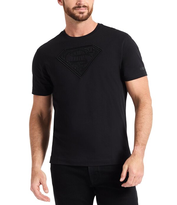 ロバートグラハム メンズ トップス プルオーバー Superman X Robert Graham Shield Short Sleeve T-Shirt Black 黒いこと カジュアルシャツ-トップス