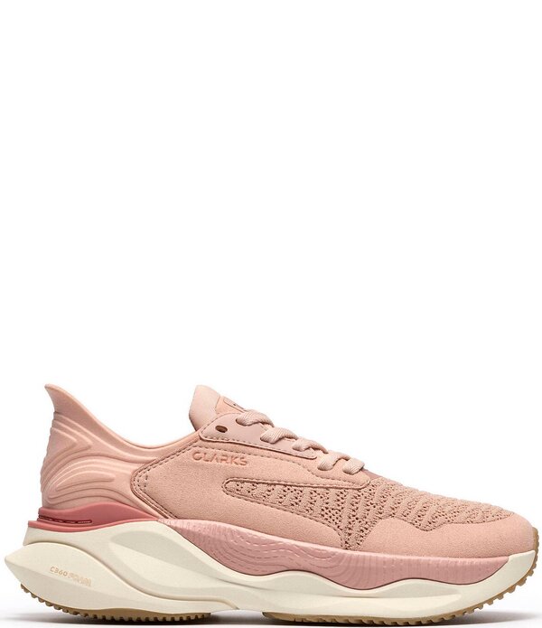 クラークス レディース シューズ スニーカー ニット Women's Clarks Pace Woven Knit Walking Sneakers Pink Combination ピンク