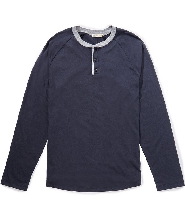 ベアフットドリームス メンズ トップス シャツ Barefoot Dreams Malibu CollectionR Triblend Henley Pullover Shirt Indigo インディゴ