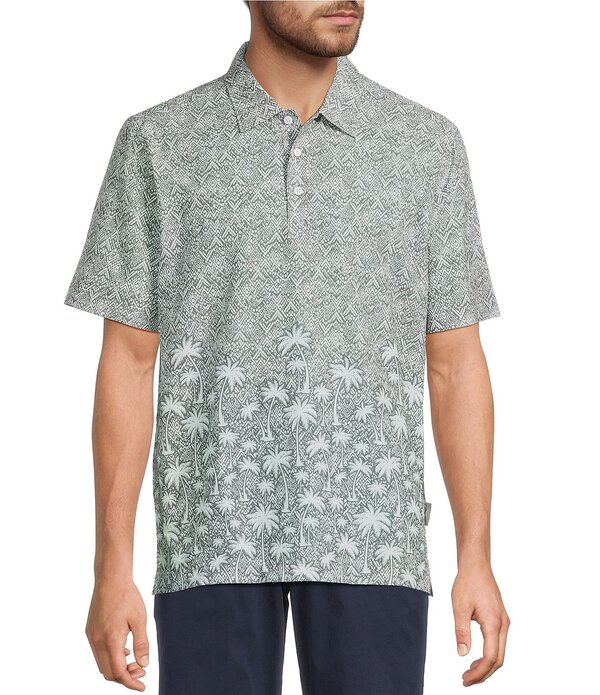 トッミーバハマ メンズ トップス シャツ Tommy Bahama Coast Green Paradise Short Sleeve Polo Shirtrout グリーン