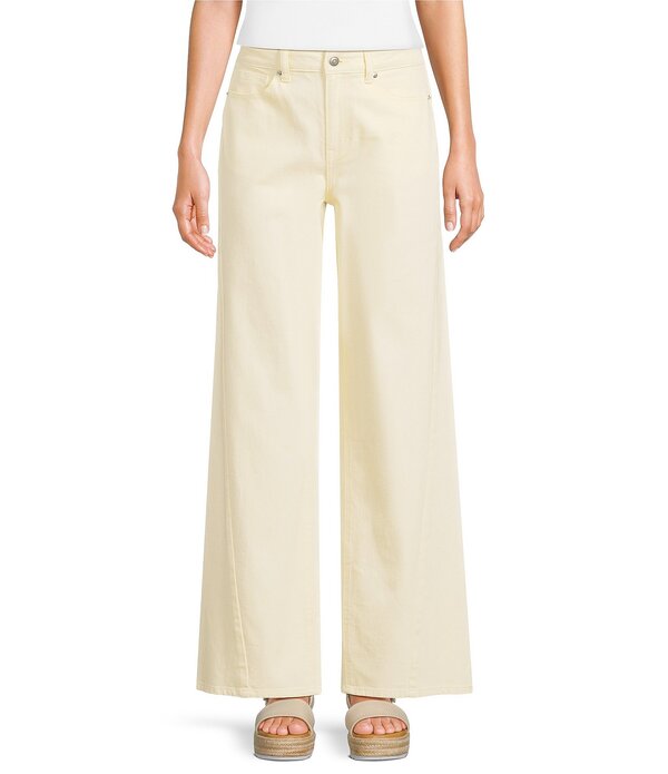 ジービー レディース ボトムス カジュアルパンツ ワイドレッグ デニム ジーンズ GB Enzyme Wash Denim Wide Leg Jeans Butter デニム