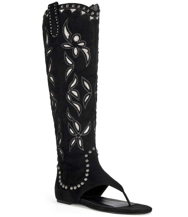 アザレア ワン レディース シューズ サンダル トール ブーツ Azalea Wang Chandana Thong Western-Inspired Tall Sandal Boots Black ブラック 23,100円