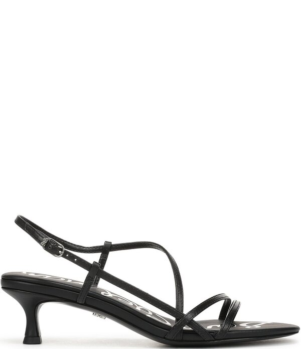サムエデルマン レディース シューズ ヒール サンダル アンクル レザー Sam Edelman Cora Leather Strappy Ankle Strap Dressandals Black ブラック｜ReVida 店 14,336円