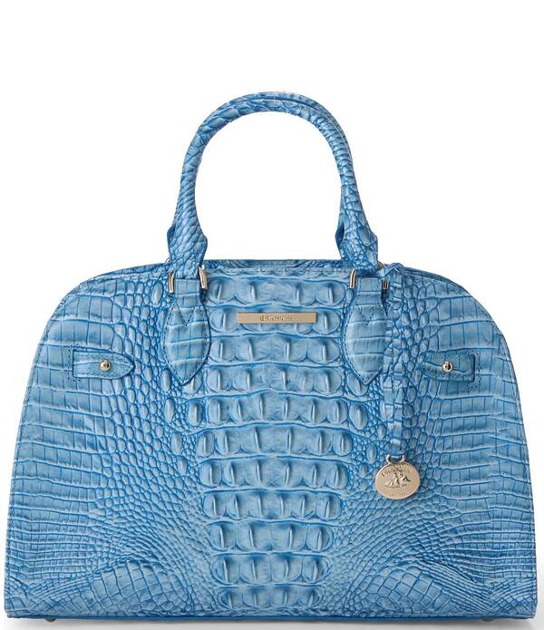 ブランミン レディース バッグ BRAHMIN Aura Blue Melbourne Collection Angelina Satchel Bag Aura Blue ブルー