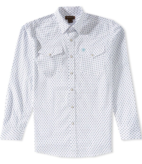 アリアト メンズ トップス シャツ プリント Ariaterence Classic Fit Geometric Printed Woven Shirt White ホワイト｜ReVida 店