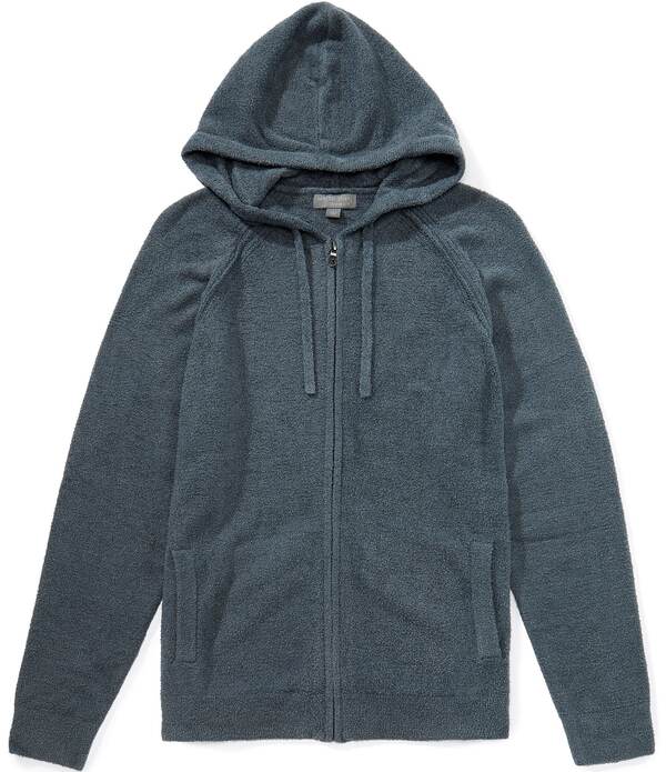 ベアフットドリームス メンズ アウター ジャケット・ブルゾン パーカー Barefoot Dreams CozyChic LiteRaglan Sleeve Zip Front Hoodie Blue Cove ブルー